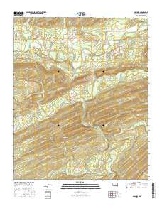 Nashoba Oklahoma Current topographic map, 1:24000 scale, 7.5 X 7.5 Minute, Year 2016