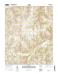 Navina Oklahoma Current topographic map, 1:24000 scale, 7.5 X 7.5 Minute, Year 2016
