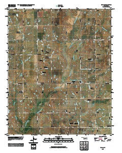 Nellie Oklahoma Historical topographic map, 1:24000 scale, 7.5 X 7.5 Minute, Year 2009