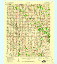 Nellie Oklahoma Historical topographic map, 1:62500 scale, 15 X 15 Minute, Year 1956