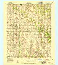 Nellie Oklahoma Historical topographic map, 1:62500 scale, 15 X 15 Minute, Year 1949