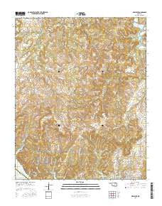 New Prue Oklahoma Current topographic map, 1:24000 scale, 7.5 X 7.5 Minute, Year 2016