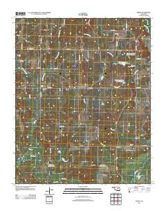 Newby Oklahoma Historical topographic map, 1:24000 scale, 7.5 X 7.5 Minute, Year 2012
