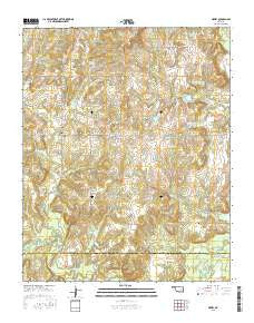 Newby Oklahoma Current topographic map, 1:24000 scale, 7.5 X 7.5 Minute, Year 2016