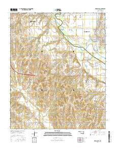 Newcastle Oklahoma Current topographic map, 1:24000 scale, 7.5 X 7.5 Minute, Year 2016