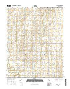 Newkirk SW Oklahoma Current topographic map, 1:24000 scale, 7.5 X 7.5 Minute, Year 2016