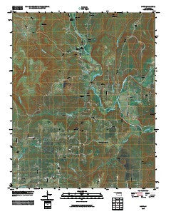 Nicut Oklahoma Historical topographic map, 1:24000 scale, 7.5 X 7.5 Minute, Year 2010