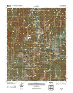 Nicut Oklahoma Historical topographic map, 1:24000 scale, 7.5 X 7.5 Minute, Year 2012