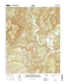 Nicut Oklahoma Current topographic map, 1:24000 scale, 7.5 X 7.5 Minute, Year 2016