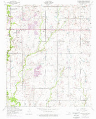 Ninemile Creek Oklahoma Historical topographic map, 1:24000 scale, 7.5 X 7.5 Minute, Year 1956