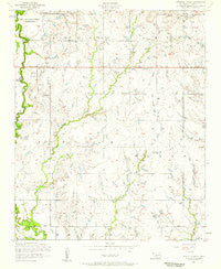 Ninemile Creek Oklahoma Historical topographic map, 1:24000 scale, 7.5 X 7.5 Minute, Year 1956