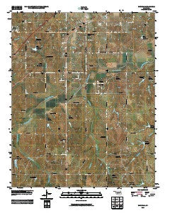 Ninnekah Oklahoma Historical topographic map, 1:24000 scale, 7.5 X 7.5 Minute, Year 2009