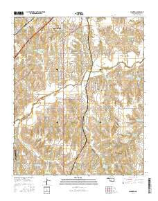 Ninnekah Oklahoma Current topographic map, 1:24000 scale, 7.5 X 7.5 Minute, Year 2016