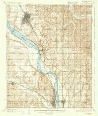 Norman Oklahoma Historical topographic map, 1:62500 scale, 15 X 15 Minute, Year 1936