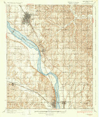 Norman Oklahoma Historical topographic map, 1:62500 scale, 15 X 15 Minute, Year 1936