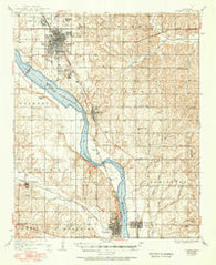 Norman Oklahoma Historical topographic map, 1:62500 scale, 15 X 15 Minute, Year 1936
