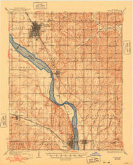 Norman Oklahoma Historical topographic map, 1:62500 scale, 15 X 15 Minute, Year 1936