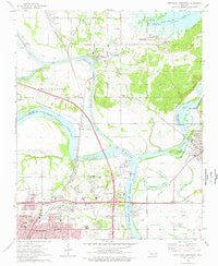 Northeast Muskogee Oklahoma Historical topographic map, 1:24000 scale, 7.5 X 7.5 Minute, Year 1974
