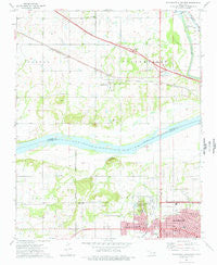Northwest Muskogee Oklahoma Historical topographic map, 1:24000 scale, 7.5 X 7.5 Minute, Year 1974