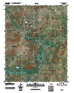 Nuyaka Oklahoma Historical topographic map, 1:24000 scale, 7.5 X 7.5 Minute, Year 2010