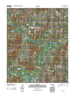 Nuyaka Oklahoma Historical topographic map, 1:24000 scale, 7.5 X 7.5 Minute, Year 2012