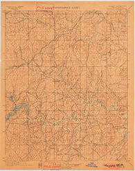 Nuyaka Oklahoma Historical topographic map, 1:125000 scale, 30 X 30 Minute, Year 1901