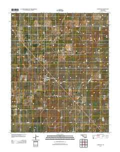 Oakwood Oklahoma Historical topographic map, 1:24000 scale, 7.5 X 7.5 Minute, Year 2012