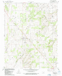 Oakwood Oklahoma Historical topographic map, 1:24000 scale, 7.5 X 7.5 Minute, Year 1985