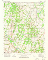 Oakwood Oklahoma Historical topographic map, 1:62500 scale, 15 X 15 Minute, Year 1964