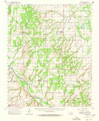 Oakwood Oklahoma Historical topographic map, 1:62500 scale, 15 X 15 Minute, Year 1964