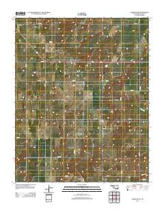 Oakwood SE Oklahoma Historical topographic map, 1:24000 scale, 7.5 X 7.5 Minute, Year 2012