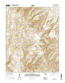Oakwood SE Oklahoma Current topographic map, 1:24000 scale, 7.5 X 7.5 Minute, Year 2016