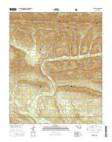 Octavia Oklahoma Current topographic map, 1:24000 scale, 7.5 X 7.5 Minute, Year 2016