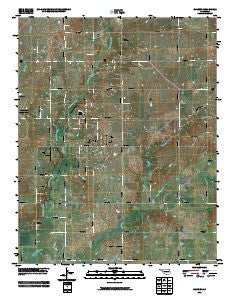 Oglesby Oklahoma Historical topographic map, 1:24000 scale, 7.5 X 7.5 Minute, Year 2010