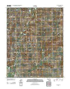 Oglesby Oklahoma Historical topographic map, 1:24000 scale, 7.5 X 7.5 Minute, Year 2012