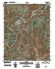 Oilton Oklahoma Historical topographic map, 1:24000 scale, 7.5 X 7.5 Minute, Year 2010