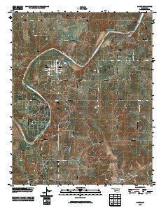 Oilton Oklahoma Historical topographic map, 1:24000 scale, 7.5 X 7.5 Minute, Year 2010