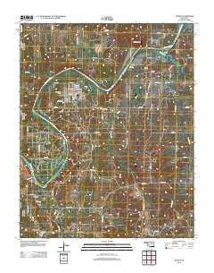 Oilton Oklahoma Historical topographic map, 1:24000 scale, 7.5 X 7.5 Minute, Year 2012