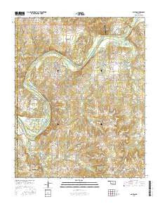 Oilton Oklahoma Current topographic map, 1:24000 scale, 7.5 X 7.5 Minute, Year 2016