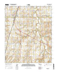Okarche Oklahoma Current topographic map, 1:24000 scale, 7.5 X 7.5 Minute, Year 2016