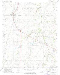 Okarche Oklahoma Historical topographic map, 1:24000 scale, 7.5 X 7.5 Minute, Year 1972