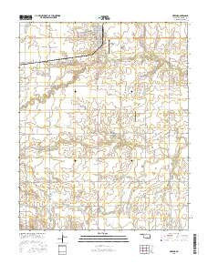 Okeene Oklahoma Current topographic map, 1:24000 scale, 7.5 X 7.5 Minute, Year 2016