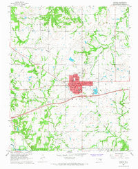 Okemah Oklahoma Historical topographic map, 1:24000 scale, 7.5 X 7.5 Minute, Year 1967