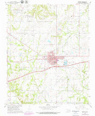 Okemah Oklahoma Historical topographic map, 1:24000 scale, 7.5 X 7.5 Minute, Year 1967