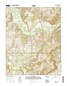 Okemah SE Oklahoma Current topographic map, 1:24000 scale, 7.5 X 7.5 Minute, Year 2016