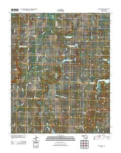 Okfuskee Oklahoma Historical topographic map, 1:24000 scale, 7.5 X 7.5 Minute, Year 2012