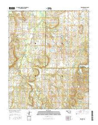 Okfuskee Oklahoma Current topographic map, 1:24000 scale, 7.5 X 7.5 Minute, Year 2016