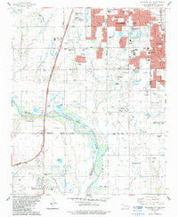 Oklahoma City SE Oklahoma Historical topographic map, 1:24000 scale, 7.5 X 7.5 Minute, Year 1986