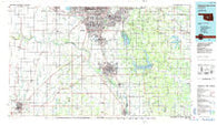 Oklahoma City South Oklahoma Historical topographic map, 1:100000 scale, 30 X 60 Minute, Year 1985