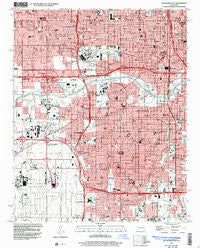 Oklahoma City Oklahoma Historical topographic map, 1:24000 scale, 7.5 X 7.5 Minute, Year 1995